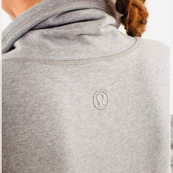 Lululemon rest day women’s gray cowl neck zip pocket pullover sweatshirt Sz 4 - Picture 3 of 9